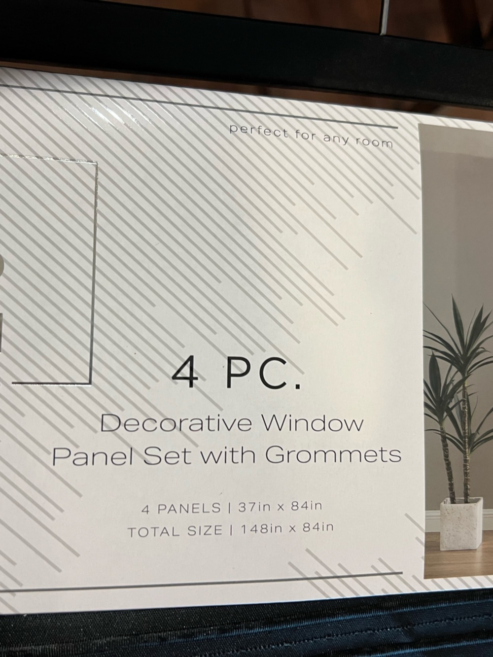 Decorative Window Panel Set with Grommets - black out drapes